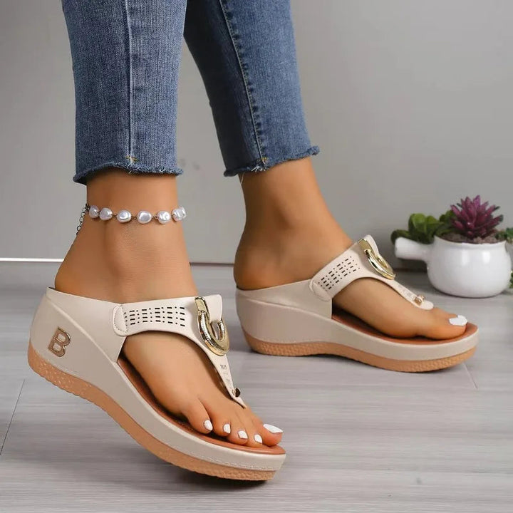 Women's Premium Leather Slip-On Sandals | Elevated All-Day Comfort Style 1