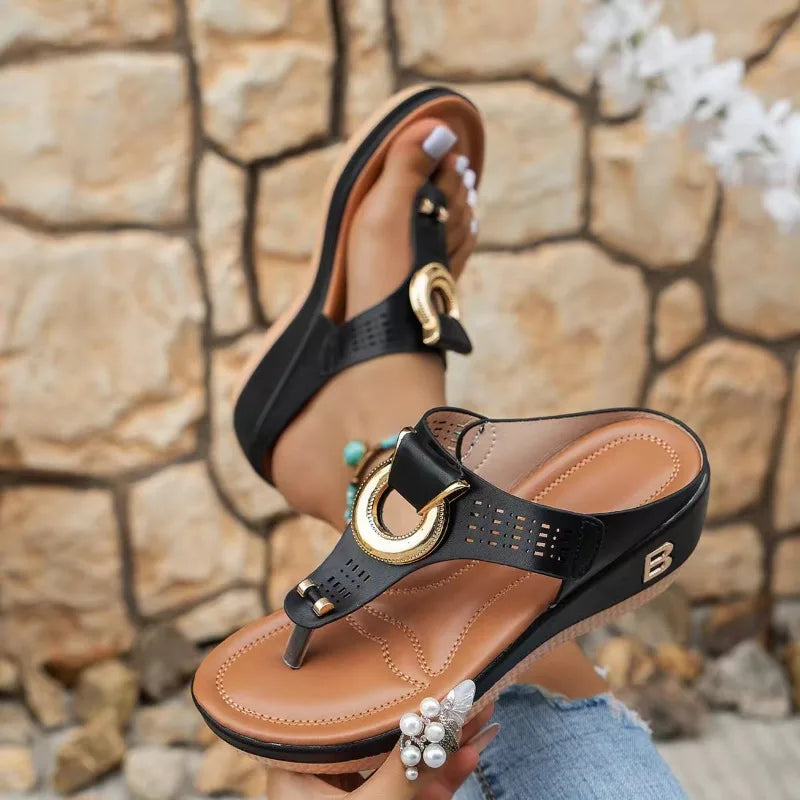 Women's Premium Leather Slip-On Sandals | Elevated All-Day Comfort Style 3