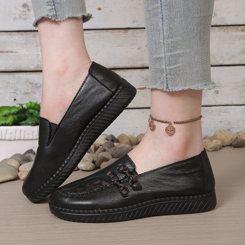 Women's Premium Leather Slip-On Shoes | All-Day Comfort Fit 1