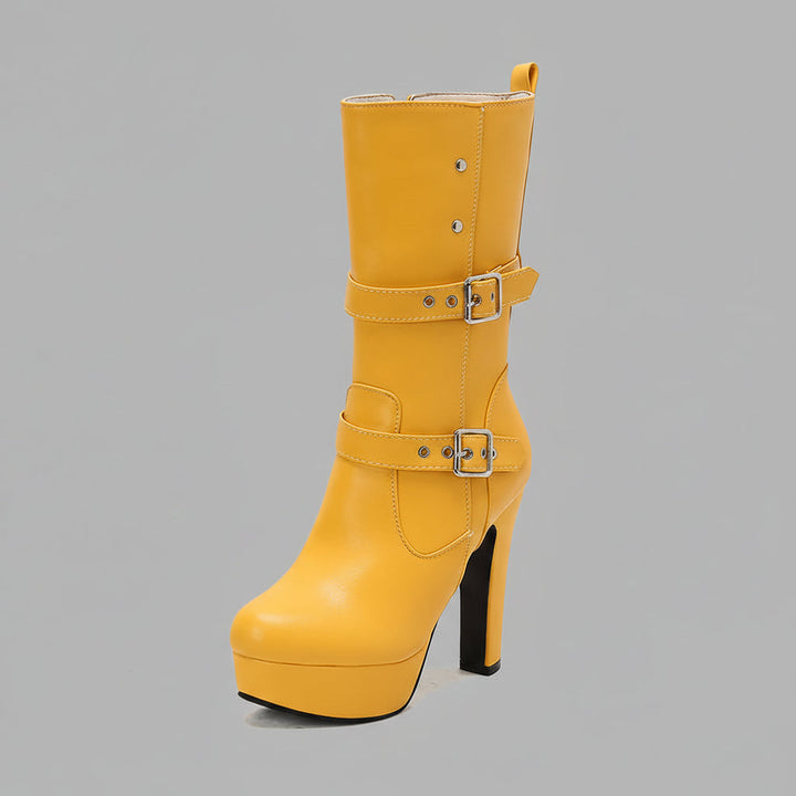 Women's Premium Mid-Calf Heeled Boots | Sophisticated Urban Style 2