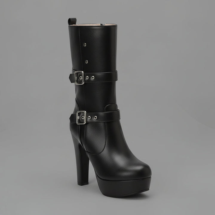 Women's Premium Mid-Calf Heeled Boots | Sophisticated Urban Style 6