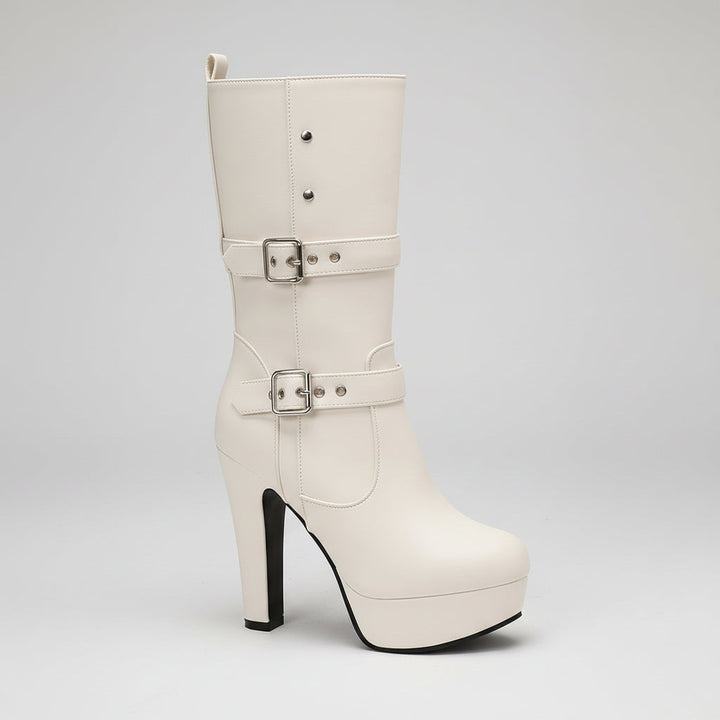 Women's Premium Mid-Calf Heeled Boots | Sophisticated Urban Style 7