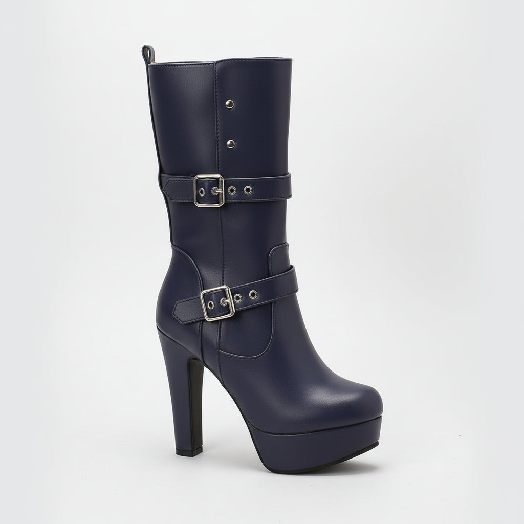 Women's Premium Mid-Calf Heeled Boots | Sophisticated Urban Style 8