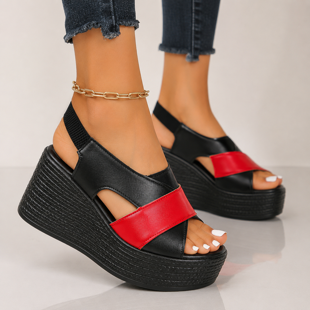 Women's Soft Leather Platform Wedge Sandals | Effortless Everyday Comfort 2
