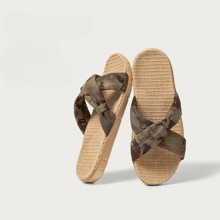 Women's Woven Fabric Sandals | Textured Summer Comfort Fit 3
