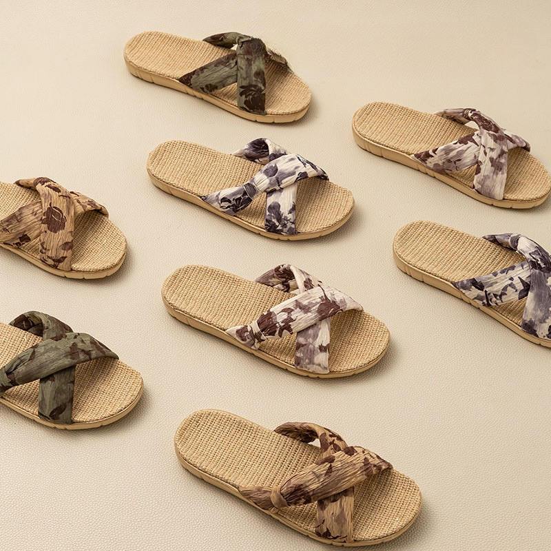 Women's Woven Fabric Sandals | Textured Summer Comfort Fit 4