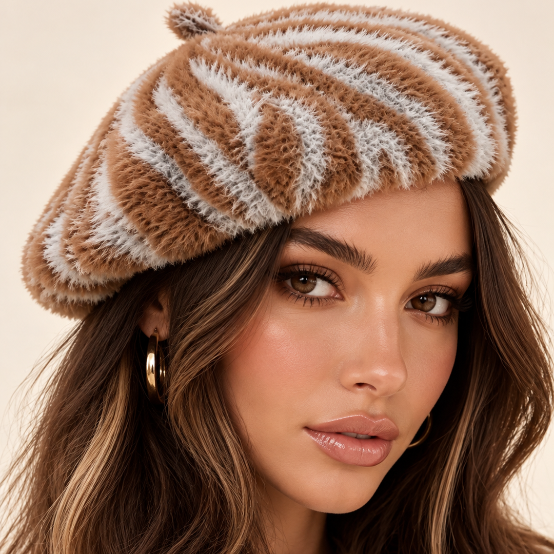 Corielle Zebra Plush Beret