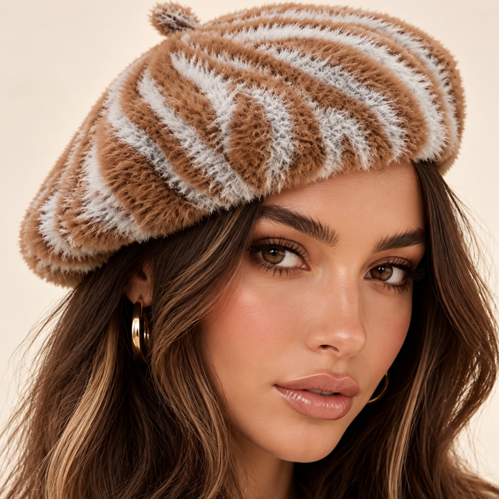 Corielle Zebra Plush Beret