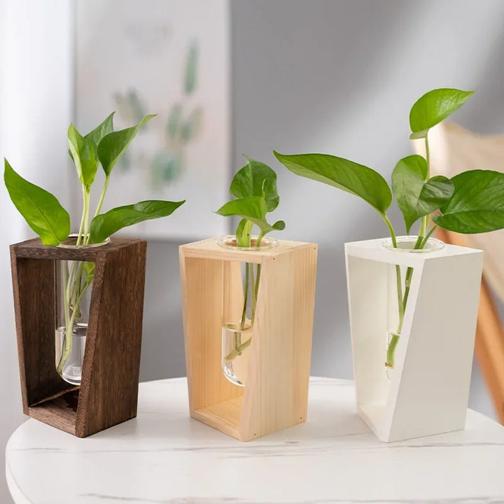 Nordhaven Wooden Glass Planter