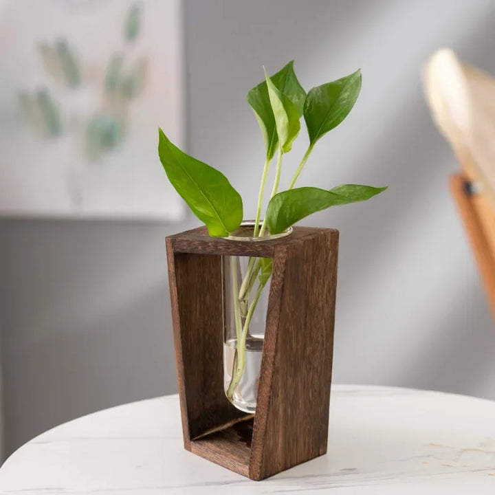 Nordhaven Wooden Glass Planter