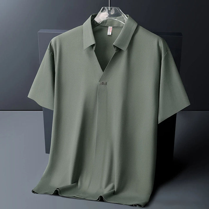 Cortaro Ice Silk Open Collar Shirt