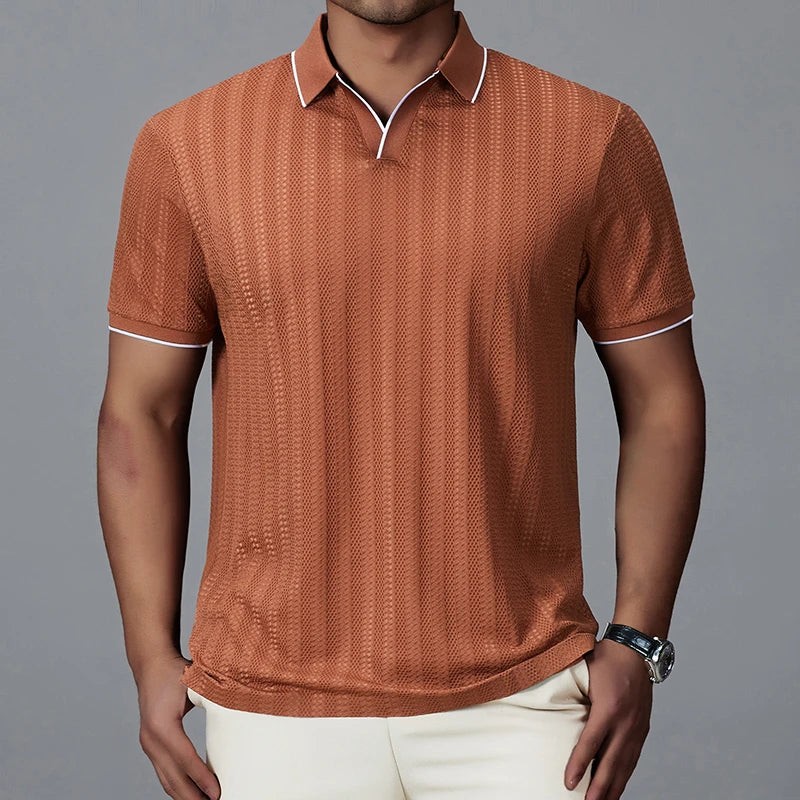 Giulio Woven Collar Polo