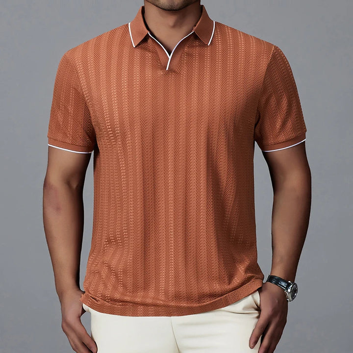 Giulio Woven Collar Polo