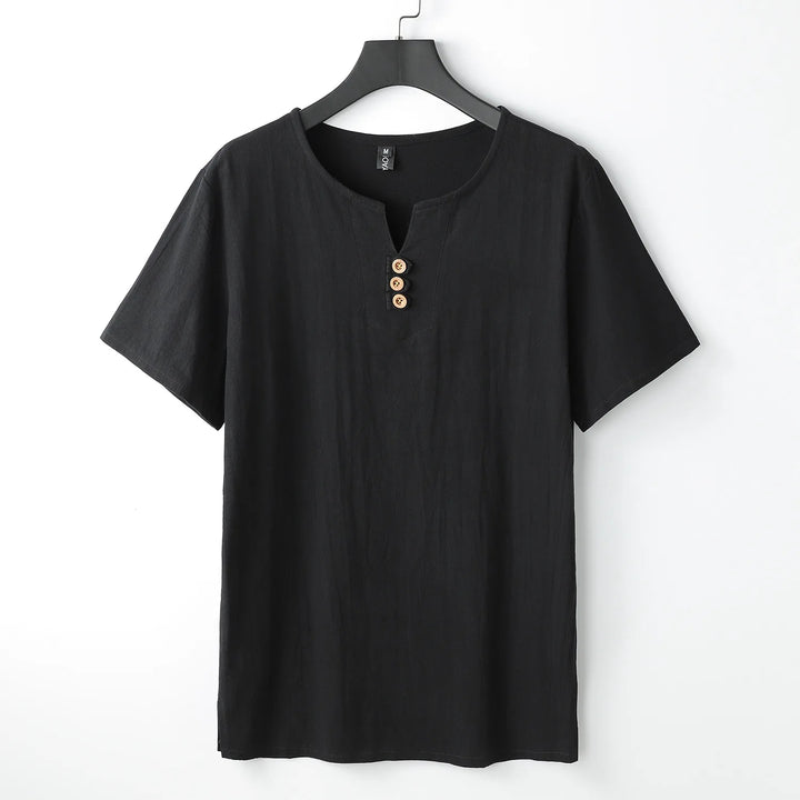 Castello Linen Button Tee