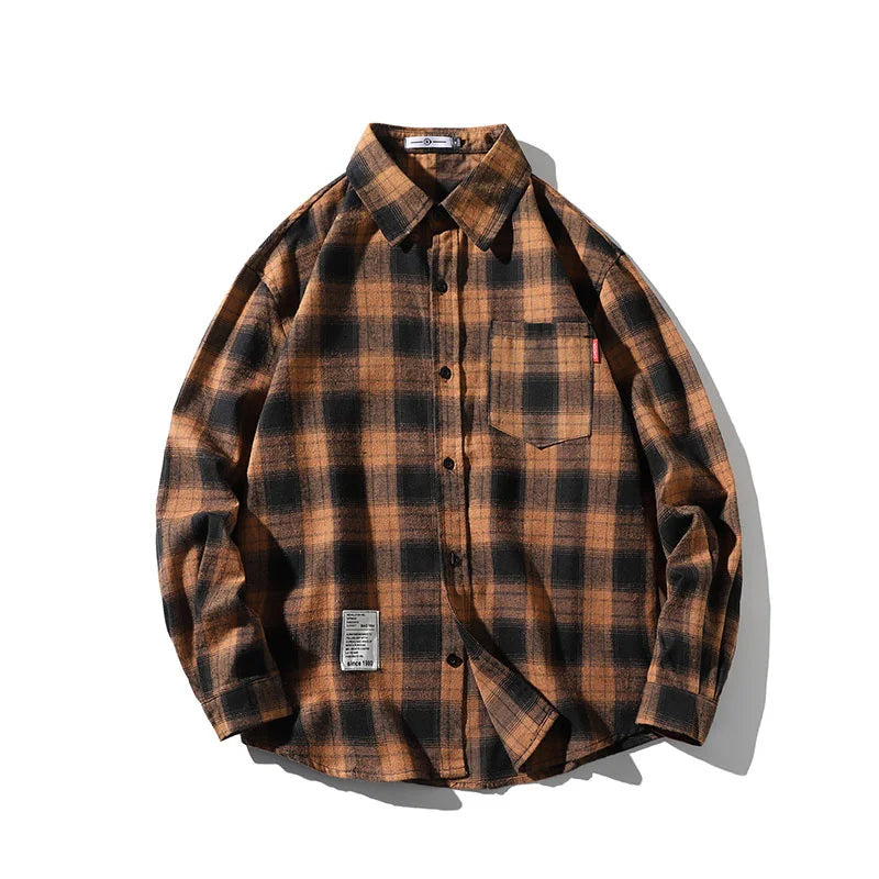 Driftwood Loose-Fit Plaid Shirt