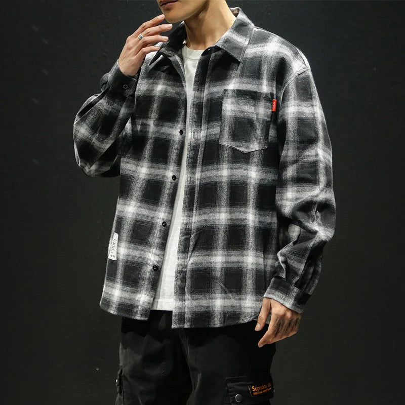 Driftwood Loose-Fit Plaid Shirt