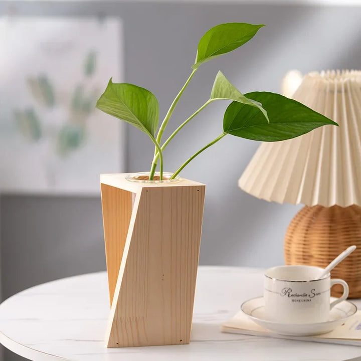 Nordhaven Wooden Glass Planter