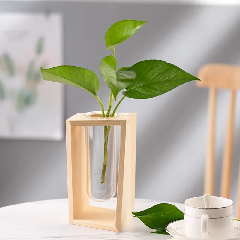 Nordhaven Wooden Glass Planter