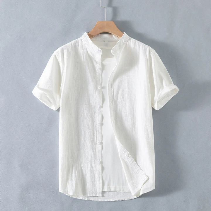 Calder Open Collar Cotton Shirt