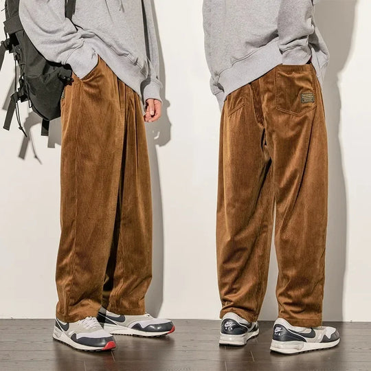 Galliano heritage corduroy pants with classic casual texture