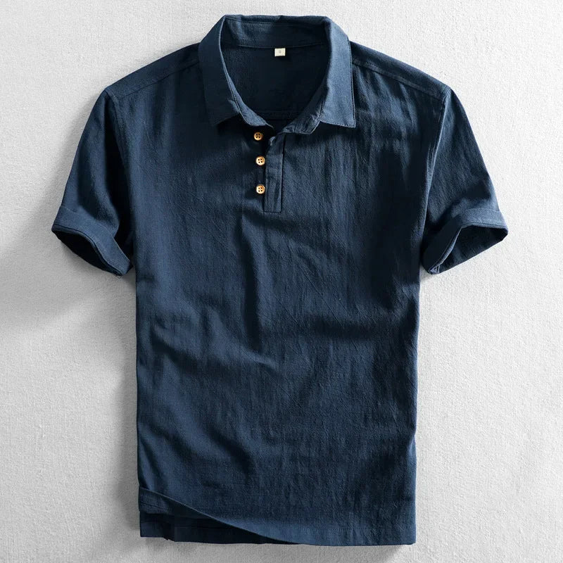 Torino Short Sleeve Linen Button Shirt