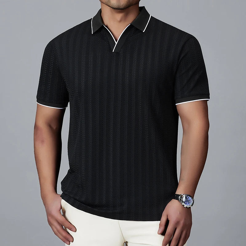 Giulio Woven Collar Polo