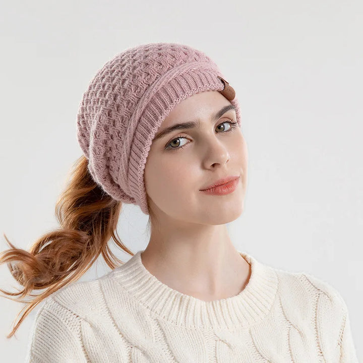 Sienna Slouch Ponytail Beanie