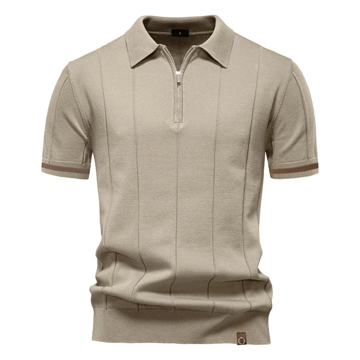 Monza Zip-Knit Polo Shirt