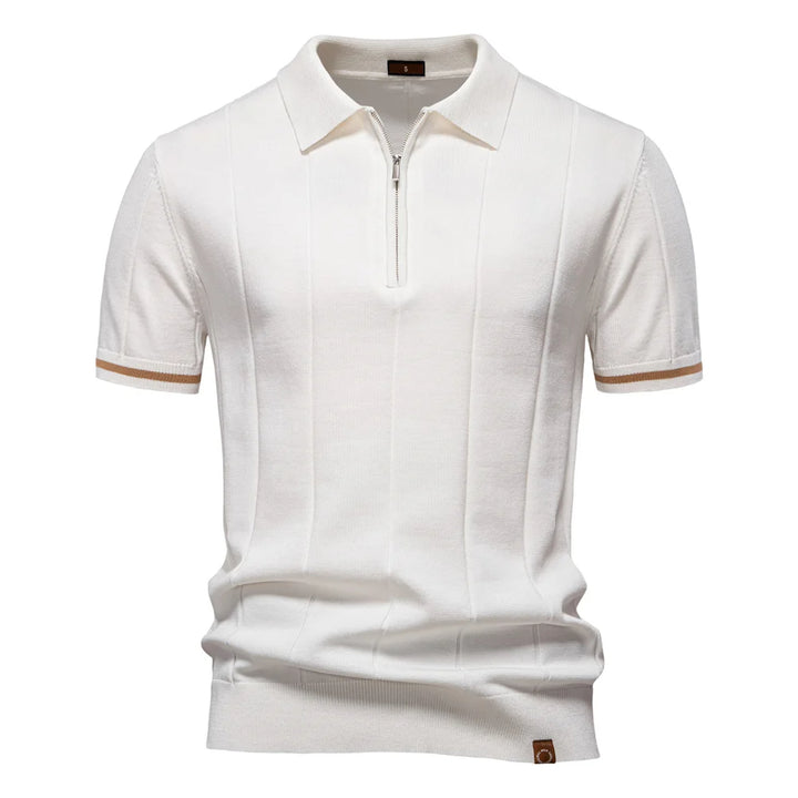 Monza Zip-Knit Polo Shirt