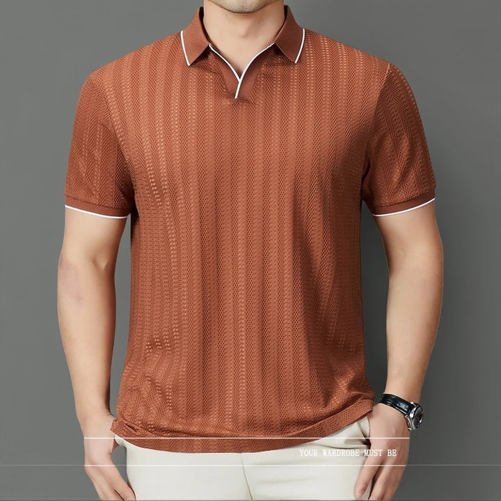 Giulio Woven Collar Polo