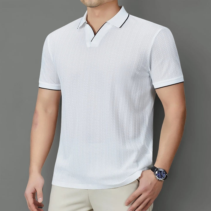 Giulio Woven Collar Polo
