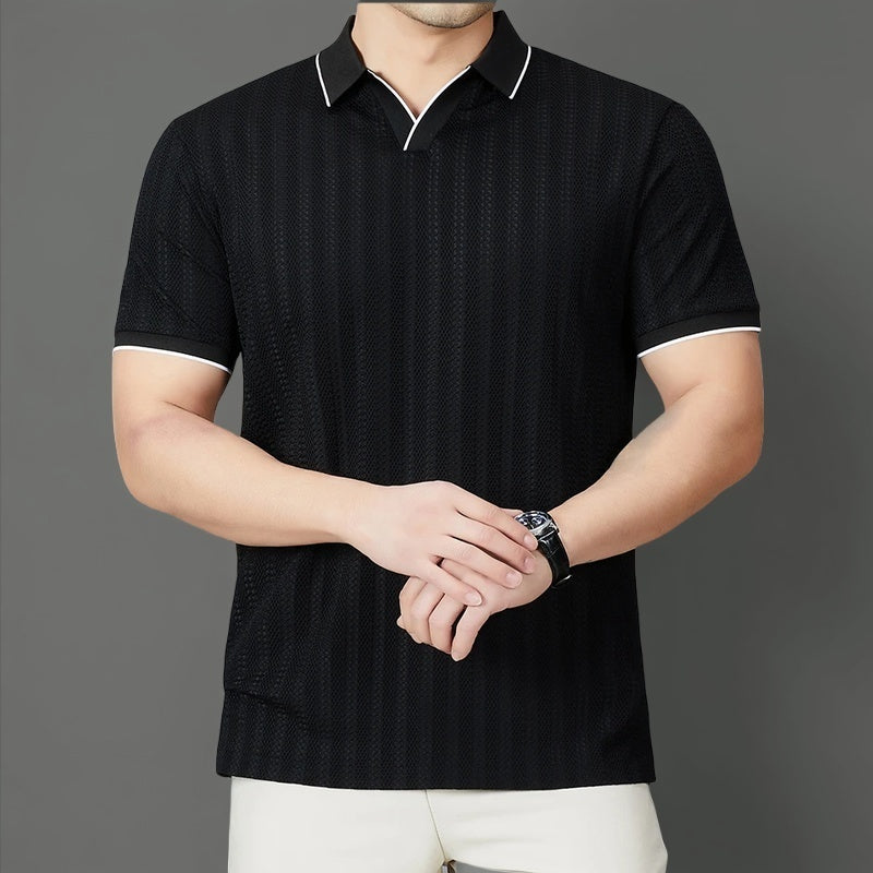 Giulio Woven Collar Polo