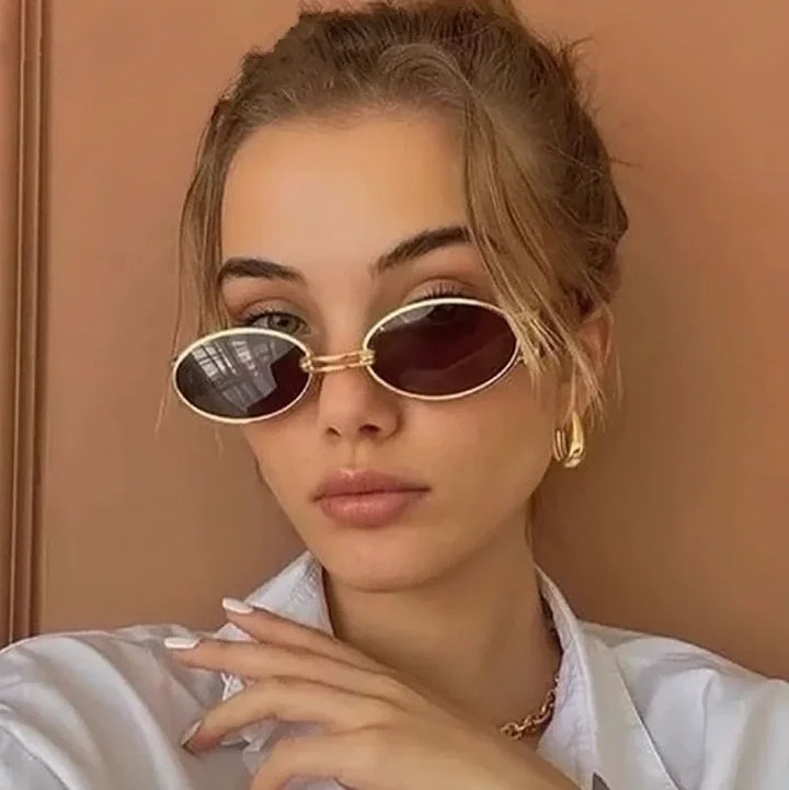 Cortona Gold-Link Oval Shades