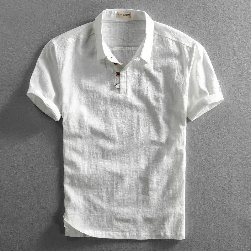 Torino Short Sleeve Linen Button Shirt