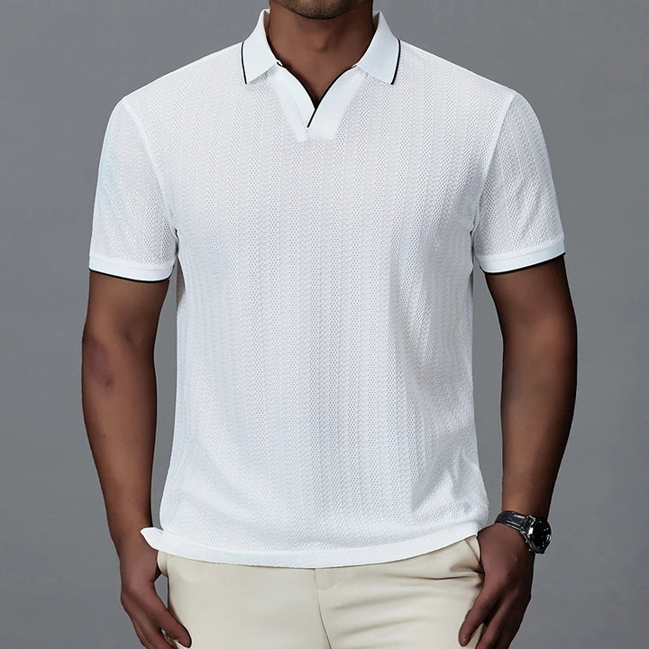 Giulio Woven Collar Polo