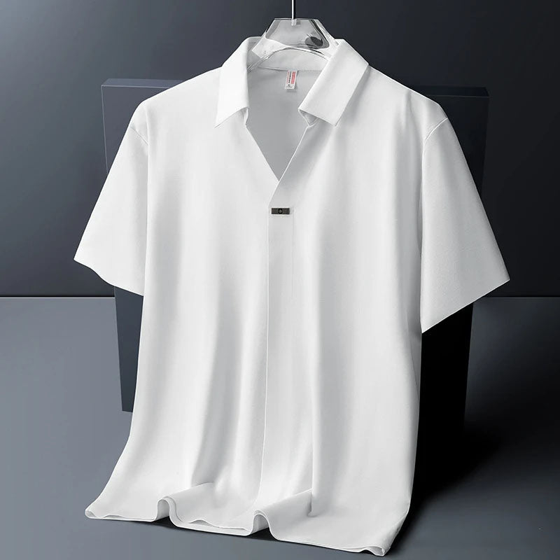 Cortaro Ice Silk Open Collar Shirt