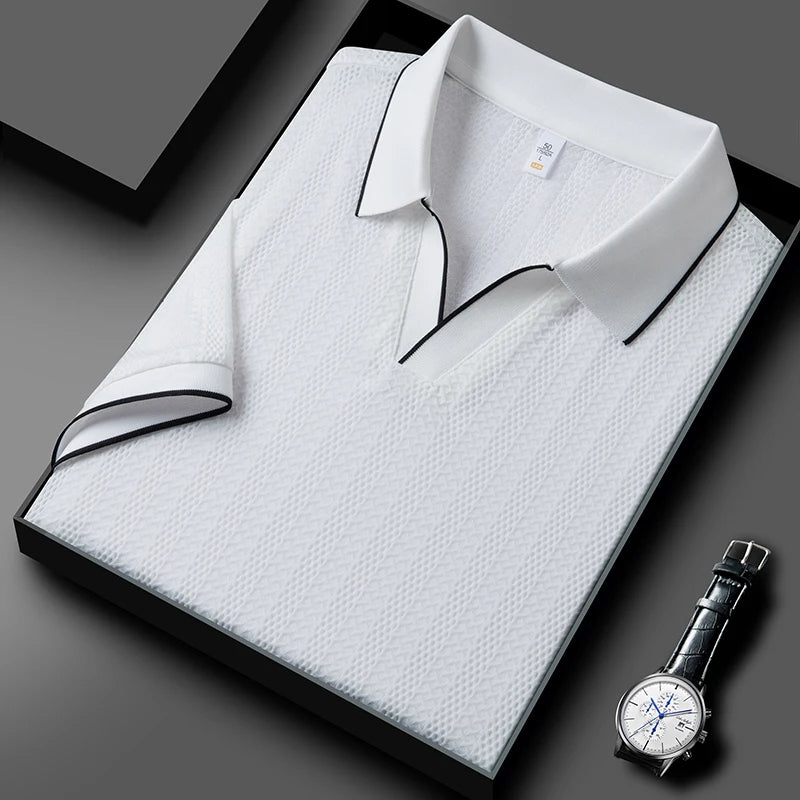 Giulio Woven Collar Polo