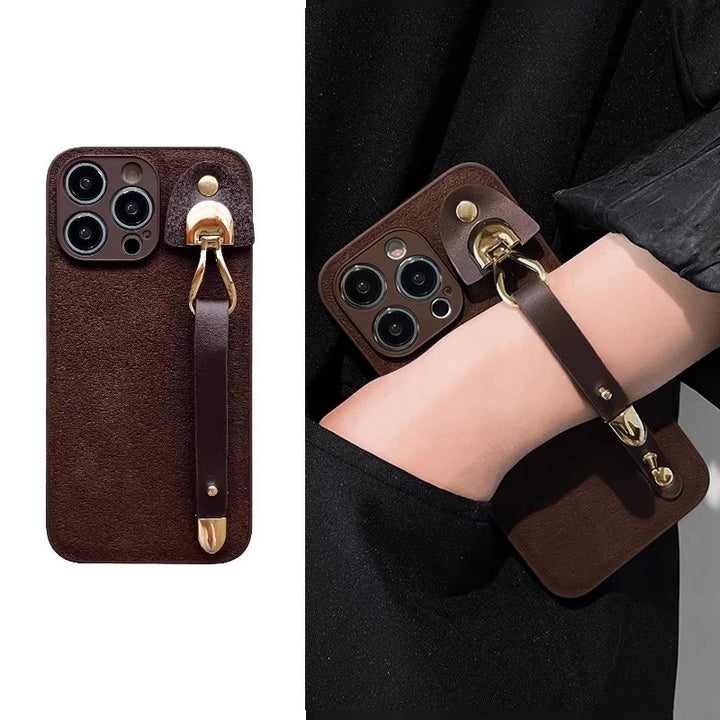 Feminique Leather Pattern Wrist Case