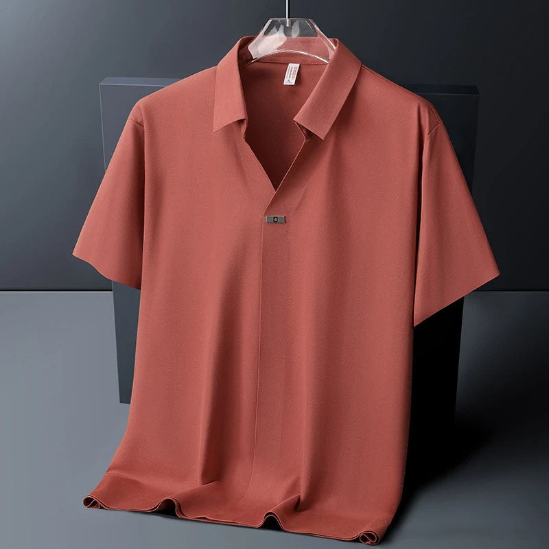 Cortaro Ice Silk Open Collar Shirt